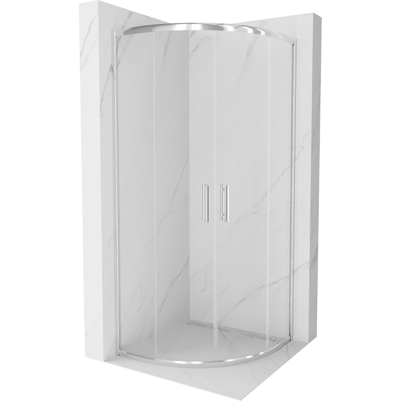 Mexen Rio sprchová kabina půlkruhová 70 x 70 cm, transparentní, chrom - 863-070-070-01-00