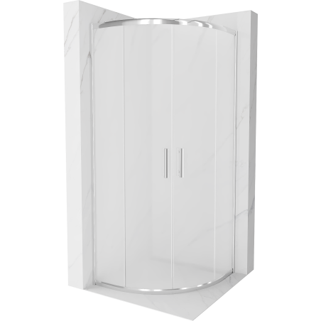 Mexen Rio půlkruhová sprchová kabina 70 x 70 cm, matné sklo, chrom - 863-070-070-01-30