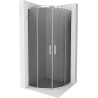 Mexen Rio půlkruhová sprchová kabina 70 x 70 cm, grafit, chrom - 863-070-070-01-40