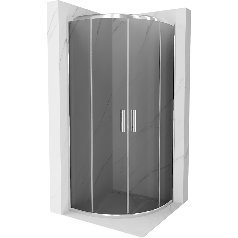 Mexen Rio kulatá sprchová kabina 80 x 80 cm, grafit, chrom - 863-080-080-01-40