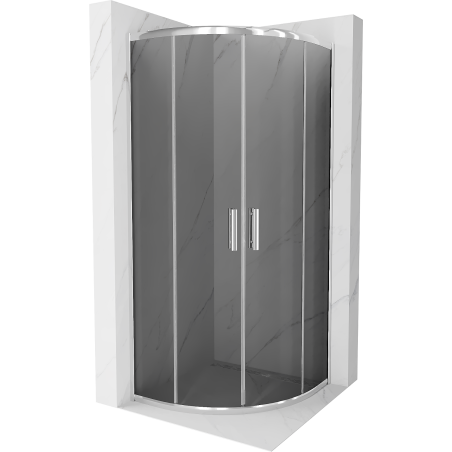 Mexen Rio kulatá sprchová kabina 80 x 80 cm, grafit, chrom - 863-080-080-01-40