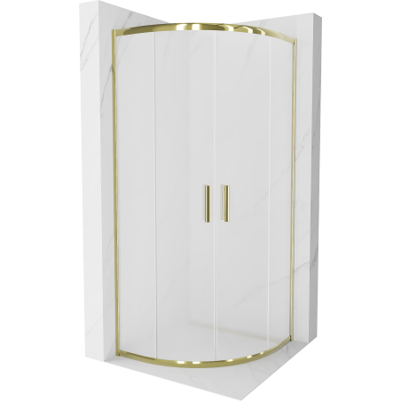 Mexen Rio sprchový kout půlkruhový 70 x 70 cm, matný, zlatý - 863-070-070-50-30