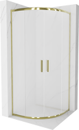 Mexen Rio sprchový kout půlkruhový 70 x 70 cm, matný, zlatý - 863-070-070-50-30