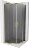 Mexen Rio půlkruhový sprchový kout 70 x 70 cm, grafit, zlatý - 863-070-070-50-40
