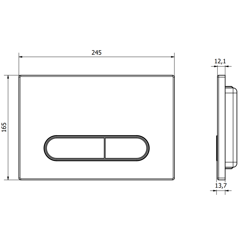 Mexen Fenix 11 splachovací tlačítko, černý matný - 601103