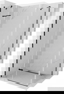 Mexen Roma sprchový kout otočný 120 x 100 cm, transparentní, černá - 854-120-100-70-00