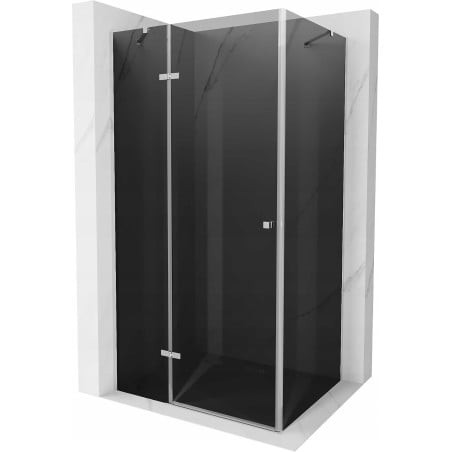 Mexen Roma sprchový kout s otočnými dveřmi 80 x 100 cm, Grafitově černá, Chromovaná - 854-080-100-01-40