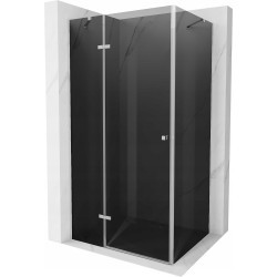 Mexen Roma sprchový kout s otočnými dveřmi 80 x 110 cm, Grafitově černá, Chromovaná - 854-080-110-01-40