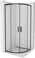 Mexen Rio půlkruhový sprchový kout 80 x 80 cm, transparentní, černý - 863-080-080-70-00