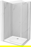 Mexen Roma sprchový kout 100 x 70 cm, průhledný, chrom + vanička Flat - 854-100-070-01-00-4010