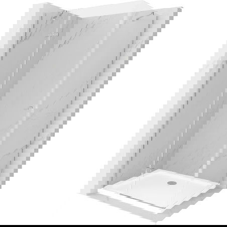 Mexen Roma sprchová kabina otočná 120 x 70 cm, transparentní, chrom + vanička Flat - 854-120-070-01-00-4010