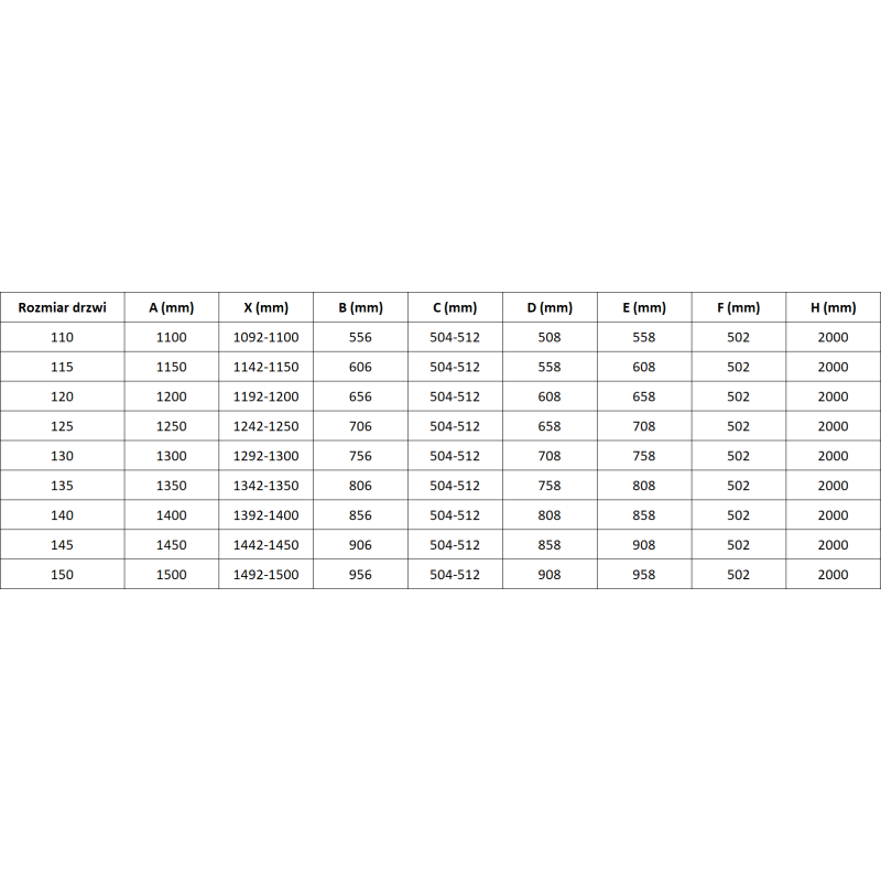 Mexen Lunar-B sprchové dveře otevírací levé 110 cm, transparentní, bílé - 832S-110-050-20-00-L
