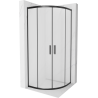 Mexen Rio čtvrtkruhový sprchový kout 70 x 70 cm, matný, černý - 863-070-070-70-30