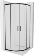 Mexen Rio čtvrtkruhový sprchový kout 70 x 70 cm, matný, černý - 863-070-070-70-30