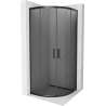 Mexen Rio polokruhová sprchová kabina 90 x 90 cm, grafit, černá - 863-090-090-70-40