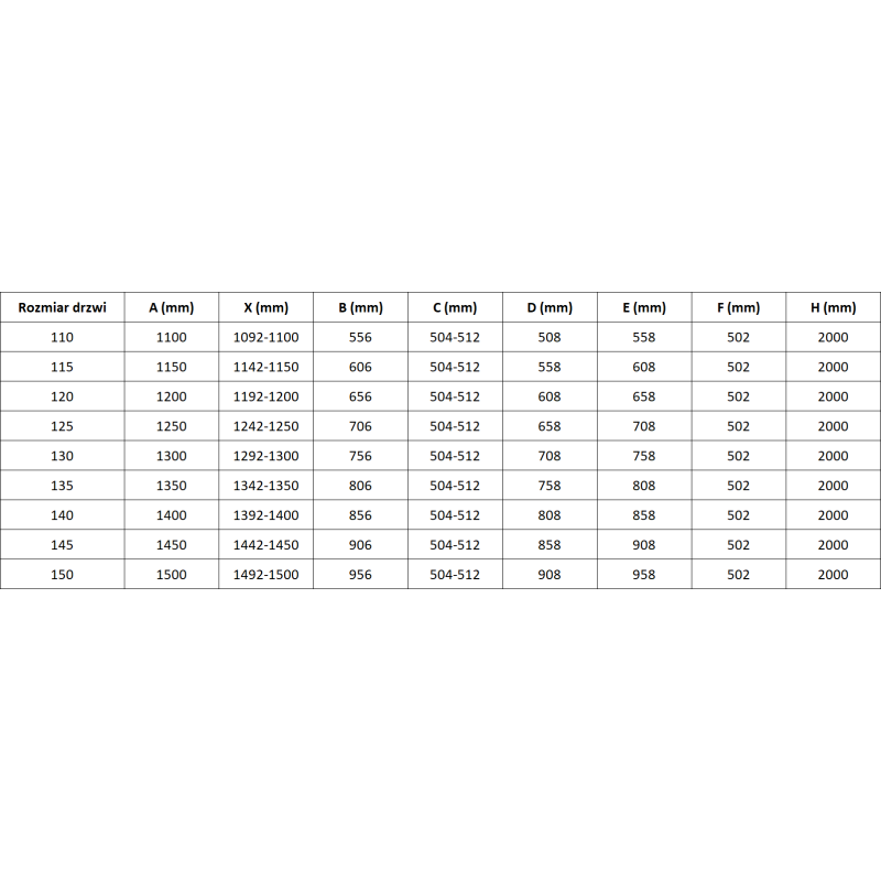 Mexen Lunar-B L sprchové dveře výklopné levé 150 cm, transparentní, bílé - 832SL-150-050-20-00-L