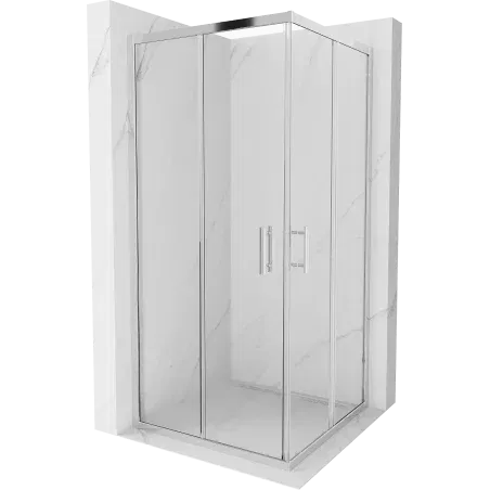 Mexen Rio čtvercový sprchový kout 90 x 90 cm, transparentní, chrom - 860-090-090-01-00