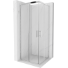 Mexen Rio Čtvercová sprchová kabina 80 x 80 cm, transparentní, chrom - 860-080-080-01-00