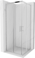 Mexen Rio čtvercový sprchový kout 80 x 80 cm, průhledný, chrom - 860-080-080-01-00