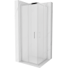 Mexen Rio čtvercová sprchová kabina 70 x 70 cm, matná, chrom - 860-070-070-01-30