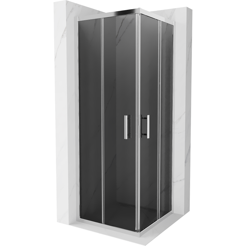 Mexen Rio čtvercová sprchová kabina 70 x 70 cm, grafit, chrom - 860-070-070-01-40