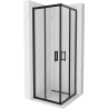 Mexen Rio čtvercový sprchový kout 70 x 70 cm, průhledný, černý - 860-070-070-70-00