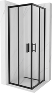 Mexen Rio čtvercový sprchový kout 70 x 70 cm, průhledný, černý - 860-070-070-70-00