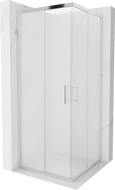 Mexen Rio čtvercová sprchová kabina 80 x 80 cm, mat, chrom - 860-080-080-01-30