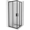 Mexen Rio čtvercová sprchová kabina 80 x 80 cm, transparentní, černá - 860-080-080-70-00