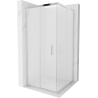 Mexen Rio čtvercová sprchová kabina 90 x 90 cm, mat, chrom - 860-090-090-01-30