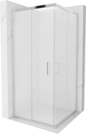 Mexen Rio čtvercový sprchový kout 90 x 90 cm, Vzor jinovatky, Chromovaná - 860-090-090-01-30