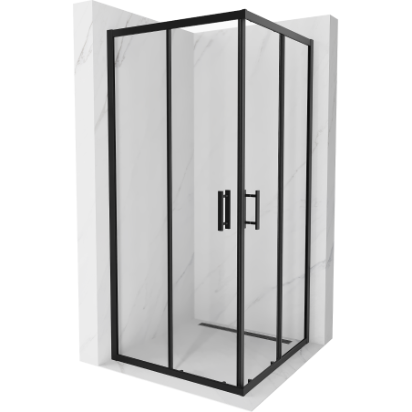 Mexen Rio čtvercová sprchová kabina 90 x 90 cm, transparentní, černá - 860-090-090-70-00