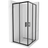 Mexen Rio čtvercová sprchová kabina 90 x 90 cm, transparentní, černá - 860-090-090-70-00