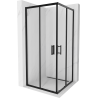 Mexen Rio čtvercový sprchový kout 90 x 90 cm, transparentní, černý - 860-090-090-70-00