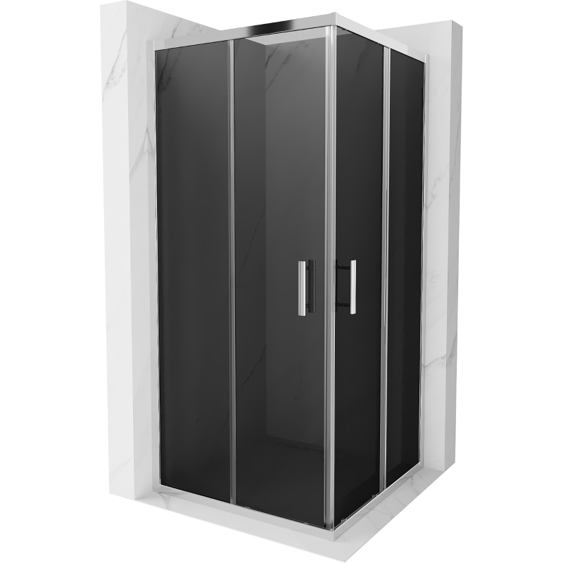 Mexen Rio čtvercová sprchová kabina 90 x 90 cm, grafit, chrom - 860-090-090-01-40