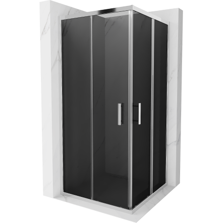 Mexen Rio čtvercová sprchová kabina 90 x 90 cm, grafit, chrom - 860-090-090-01-40