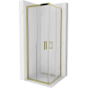 Mexen Rio čtvercový sprchový kout 70 x 70 cm, transparentní, zlatý - 860-070-070-50-00