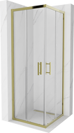 Mexen Rio čtvercový sprchový kout 70 x 70 cm, transparentní, zlatý - 860-070-070-50-00