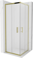Mexen Rio čtvercová sprchová kabina 70 x 70 cm, matná, zlatá - 860-070-070-50-30