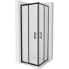 Mexen Rio čtvercová sprchová kabina 70 x 70 cm, matné sklo, černá - 860-070-070-70-30