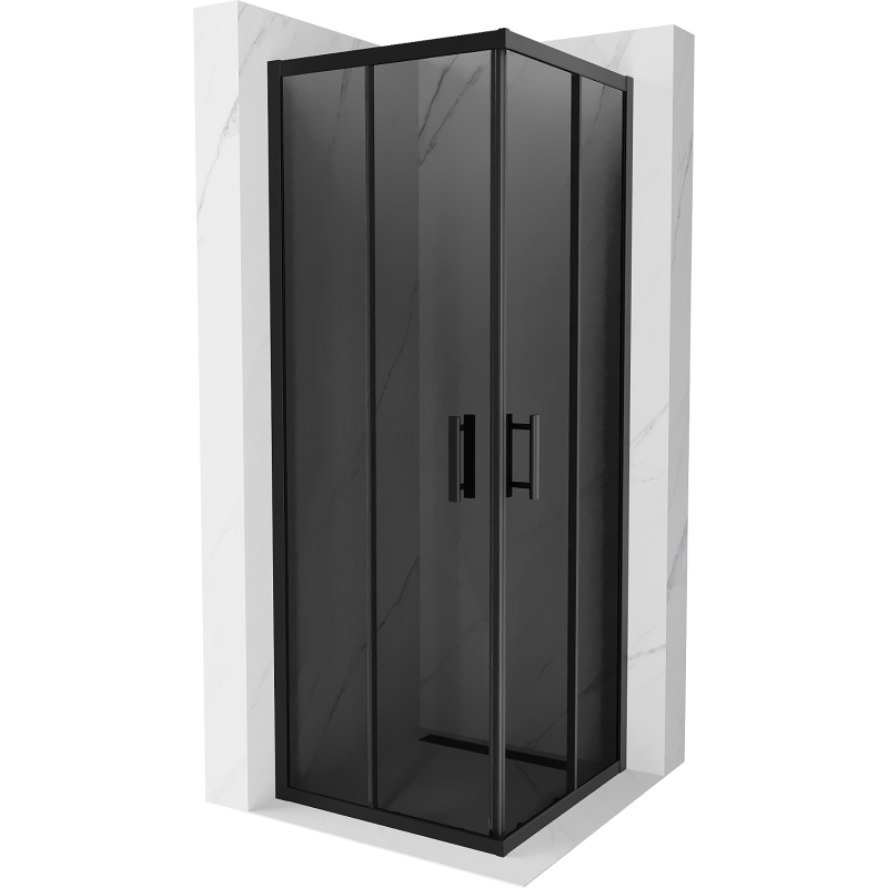 Mexen Rio čtvercový sprchový kout 70 x 70 cm, grafit, černý - 860-070-070-70-40