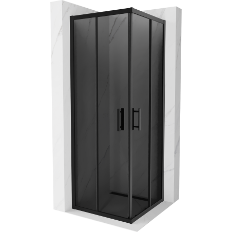 Mexen Rio čtvercová sprchová kabina 70 x 70 cm, grafitová, černá - 860-070-070-70-40