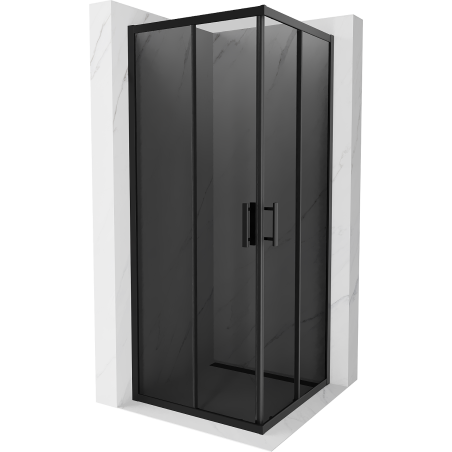 Mexen Rio čtvercová sprchová kabina 80 x 80 cm, grafit, černá - 860-080-080-70-40