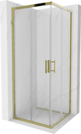 Mexen Rio čtvercová sprchová kabina 80 x 80 cm, transparentní, zlatá - 860-080-080-50-00