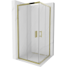 Mexen Rio čtvercová sprchová kabina 90 x 90 cm, transparentní, zlatá - 860-090-090-50-00