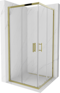 Mexen Rio čtvercová sprchová kabina 90 x 90 cm, transparentní, zlatá - 860-090-090-50-00