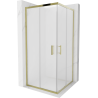 Mexen Rio čtvercová sprchová kabina 90 x 90 cm, matná, zlatá - 860-090-090-50-30