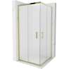 Mexen Rio čtvercová sprchová kabina 90 x 90 cm, mráz, zlatá - 860-090-090-50-30