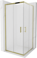 Mexen Rio čtvercová sprchová kabina 90 x 90 cm, matná, zlatá - 860-090-090-50-30