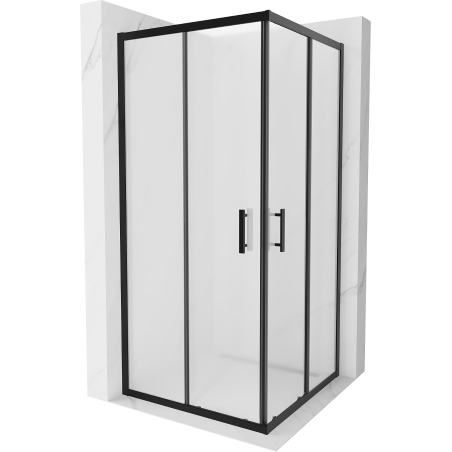 Mexen Rio čtvercová sprchová kabina 90 x 90 cm, matná, černá - 860-090-090-70-30